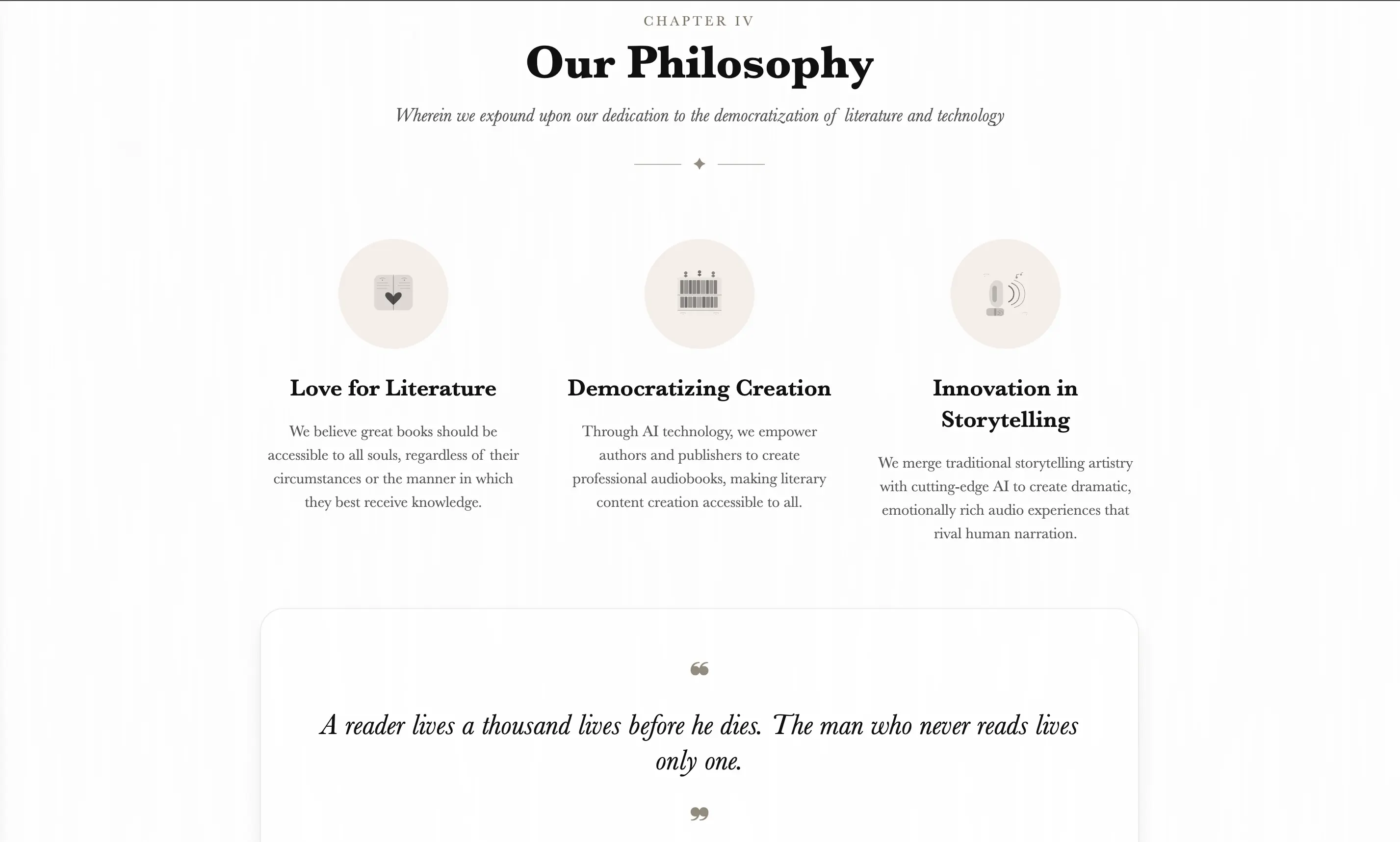 Our Philosophy